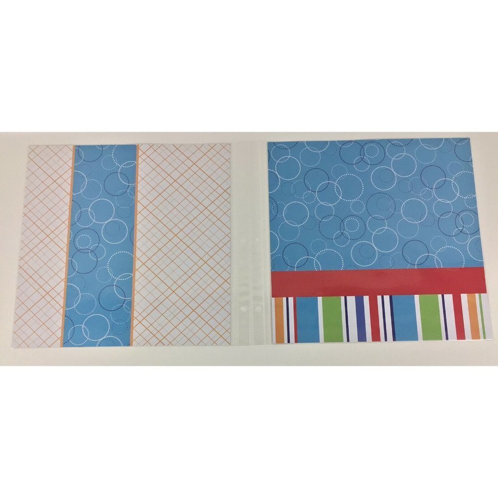 Scrapbook Lot Pages Bright Colors Family Kids Cut Outs 12x12 Paper Makes 16 Page - Picture 9 of 13